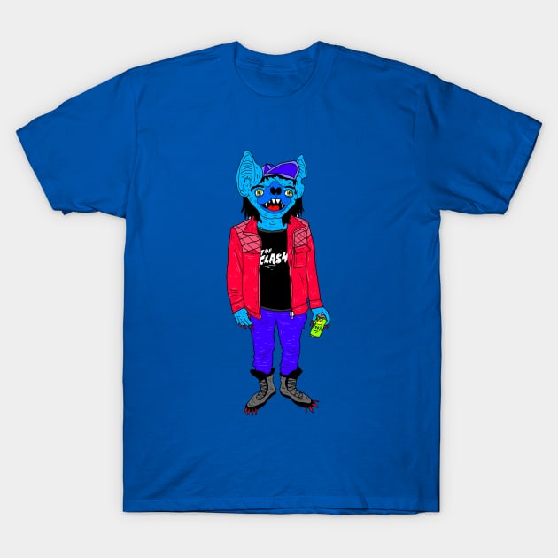 Punk Bat T-Shirt by nickcocozza